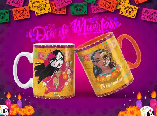 vectores plantilas DISNEY,DÍA DE MUERTOS,